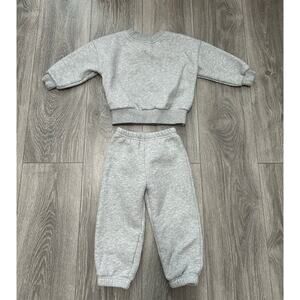 Purely Little Baby's 2 Piece Warm Tracksuit - Heather Grey Size 12-18 Months